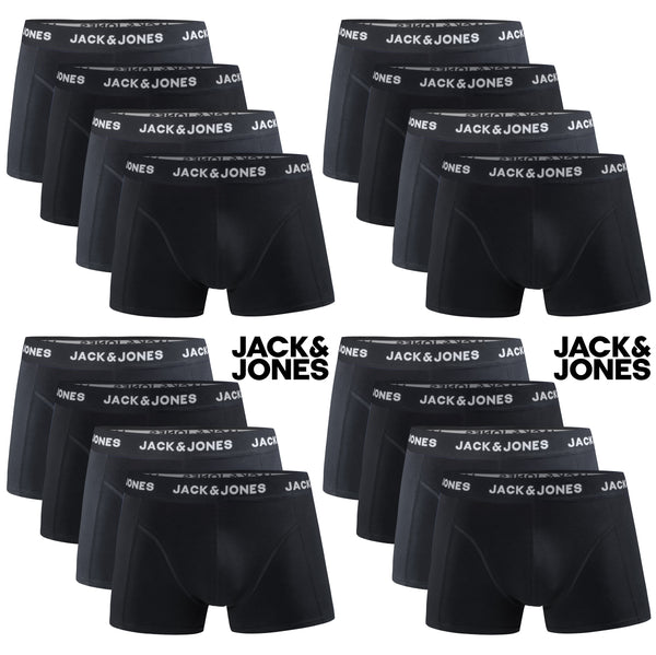 JACK & JONES Boxershorts Baumwolle Elasthan Unterhose Cotton Stretch Schwarz und Anthrazit
