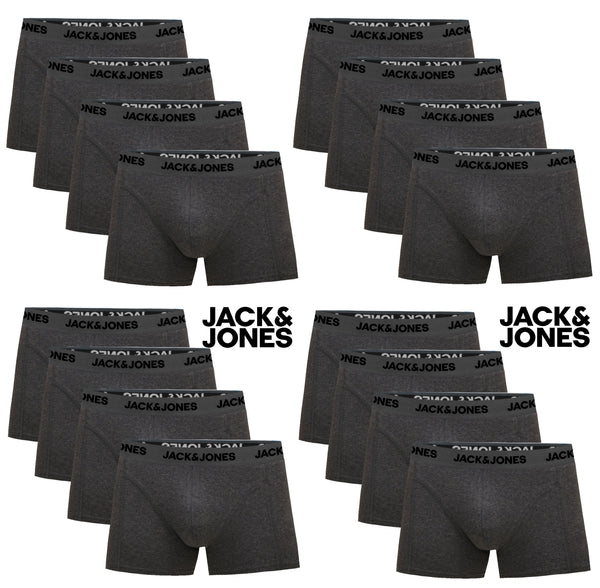 JACK & JONES Boxershorts Baumwolle Unterhose Unterwäsche Paket Boxer Graumeliert