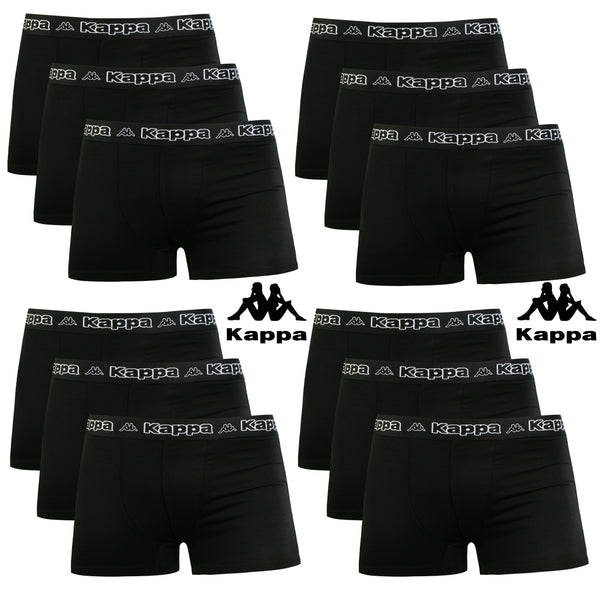 Kappa Boxershorts Retro Baumwolle Unterhose Unterwäsche Schwarz