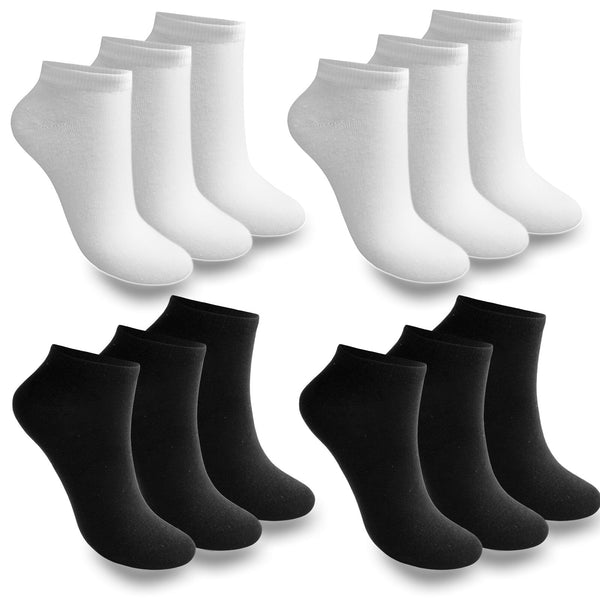 Sneacker Socken Freizeit Socken Baumwolle Weiss Schwarz Gemischt