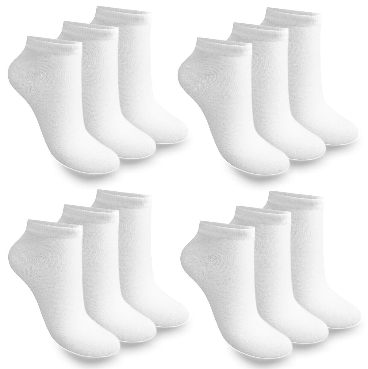 Sneacker Socken Freizeit Socken Baumwolle Weiss Schwarz Gemischt