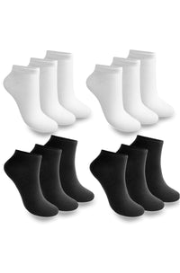 Sneacker Socken Freizeit Socken Baumwolle Weiss Schwarz Gemischt