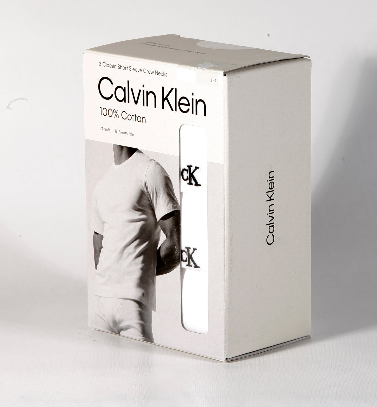 3er Pack CALVIN KLEIN Herren Kurzarm T-Shirts Rundhals Baumwolle LV00NB4051-100