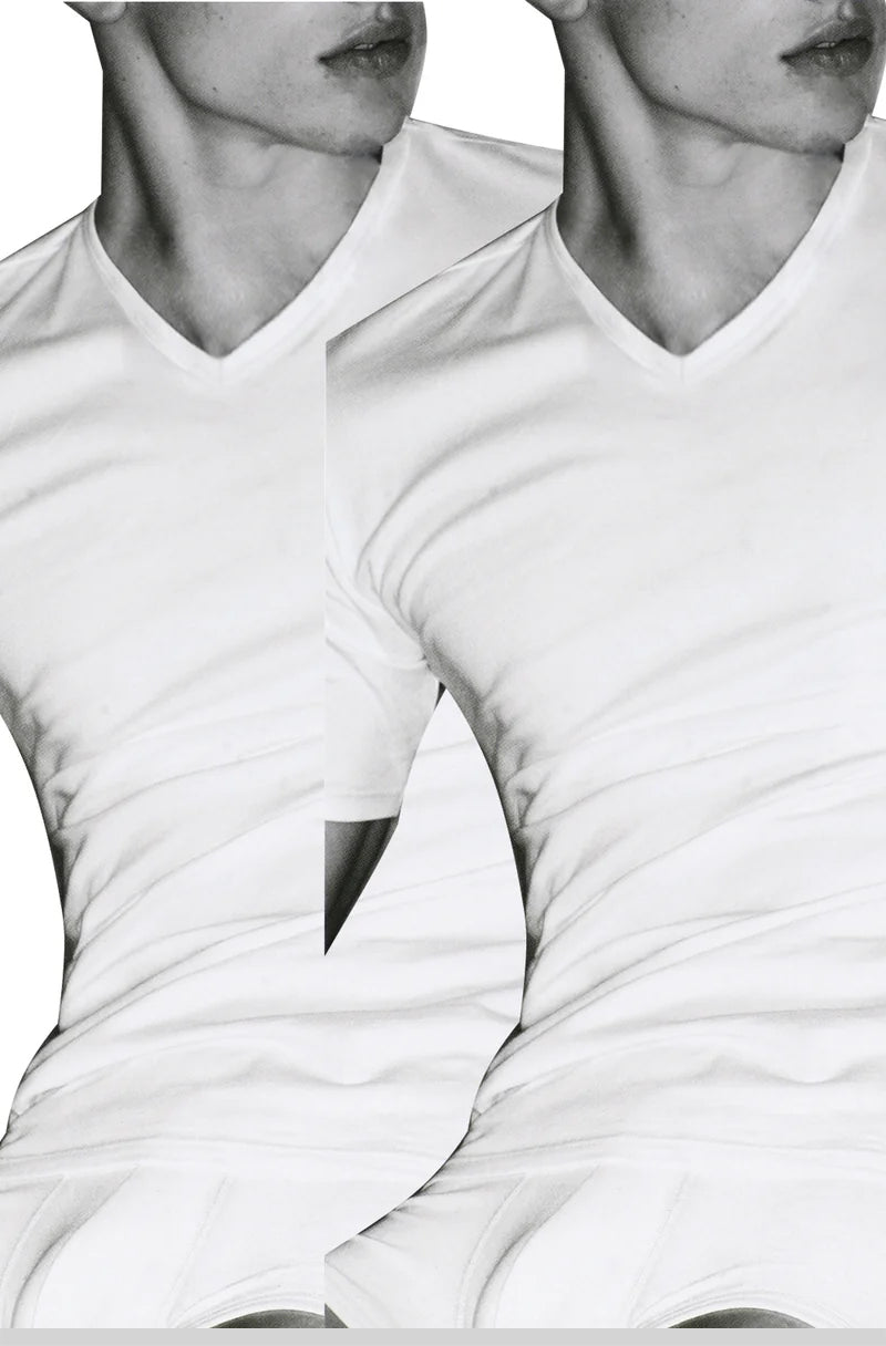 2er Pack Calvin Klein ONE T-Shirts Baumwolle Unterwäsche Unterhemd RUND-Neck