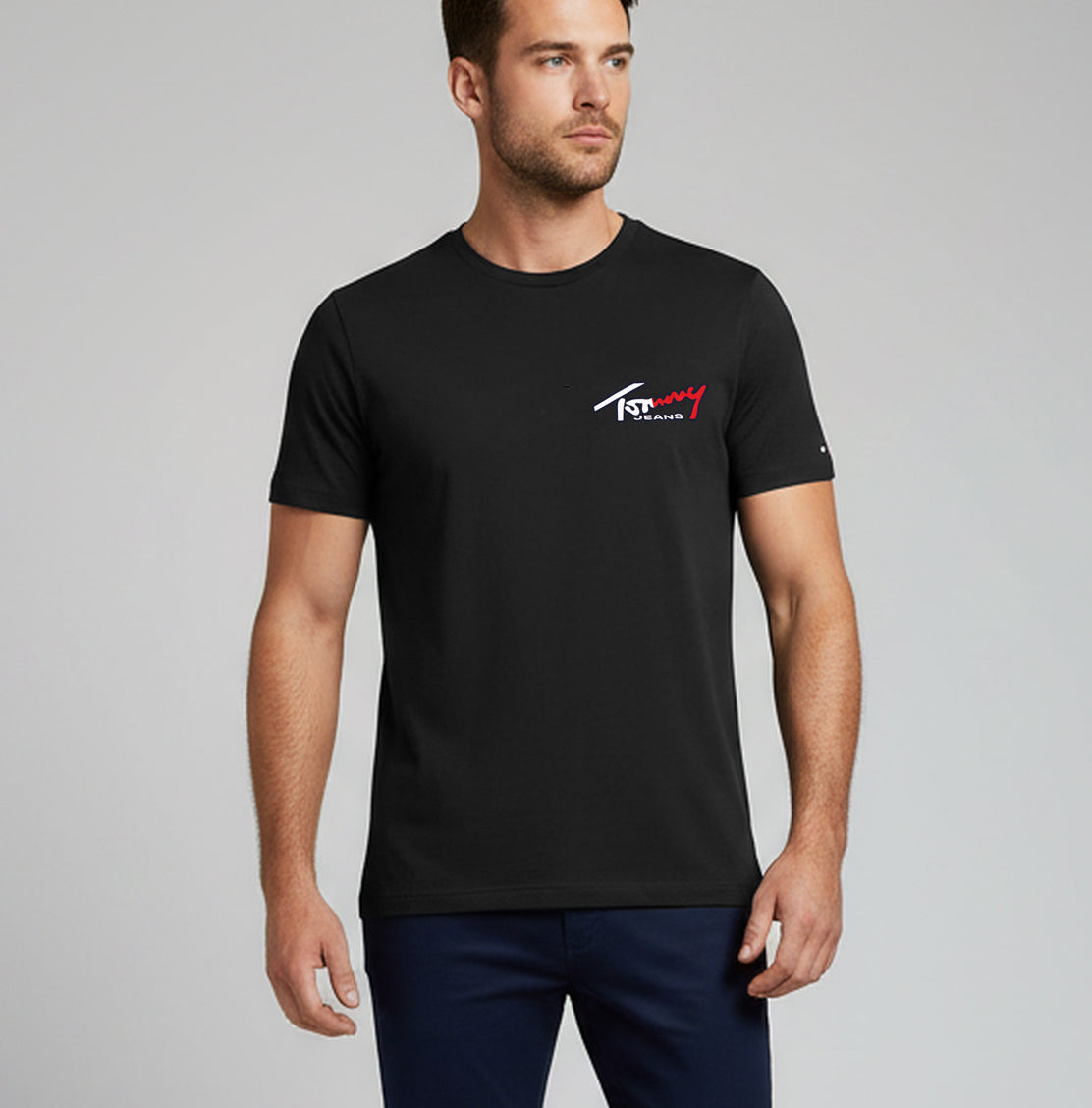 TOMMY HILFIGER T-Shirts Kurzarm Baumwolle TOMMY JEANS DM0DM22538 C1G BDS Schwarz