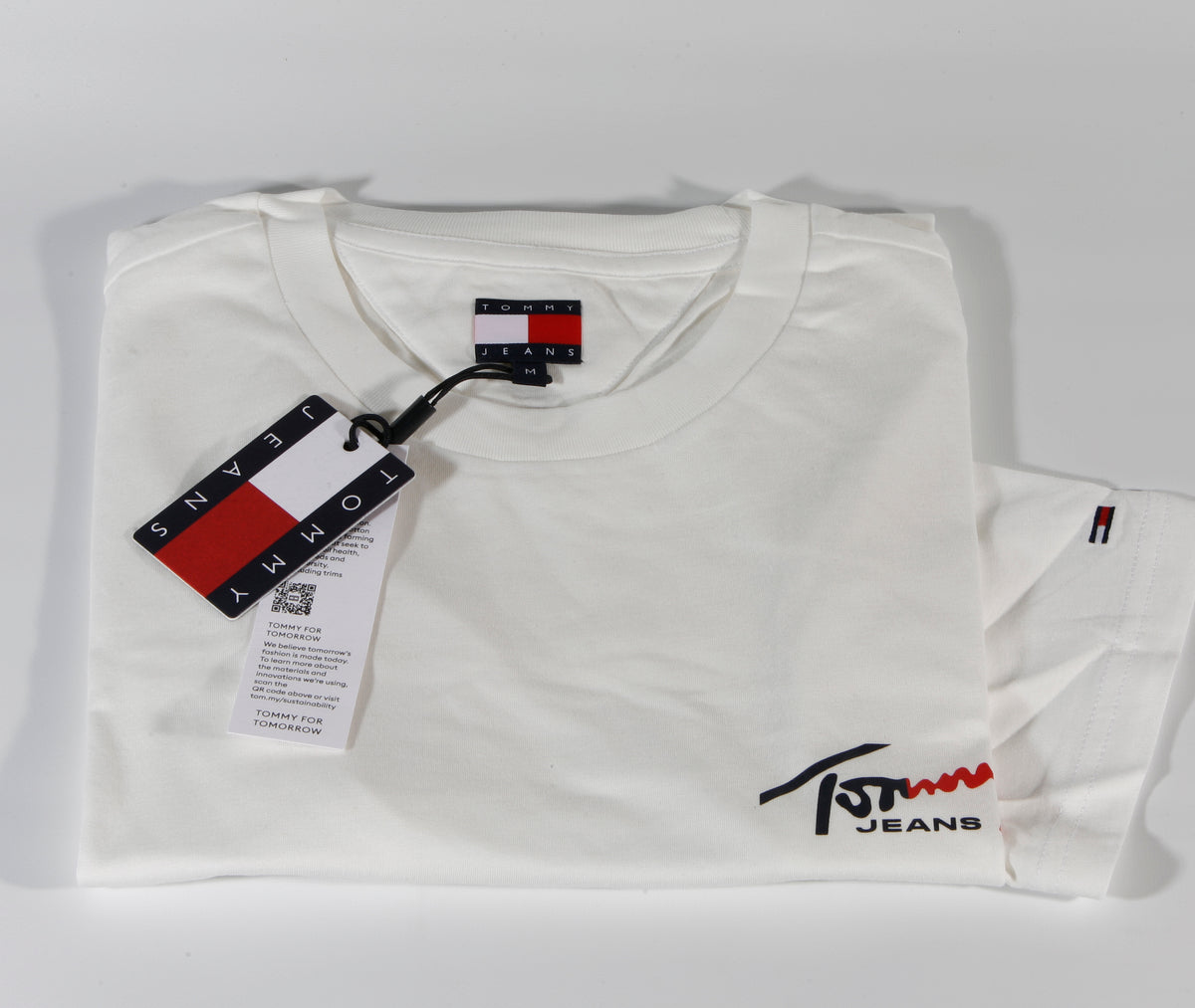 TOMMY HILFIGER T-Shirts Kurzarm Baumwolle TOMMY JEANS DM0DM22538 YBL Cremefarben