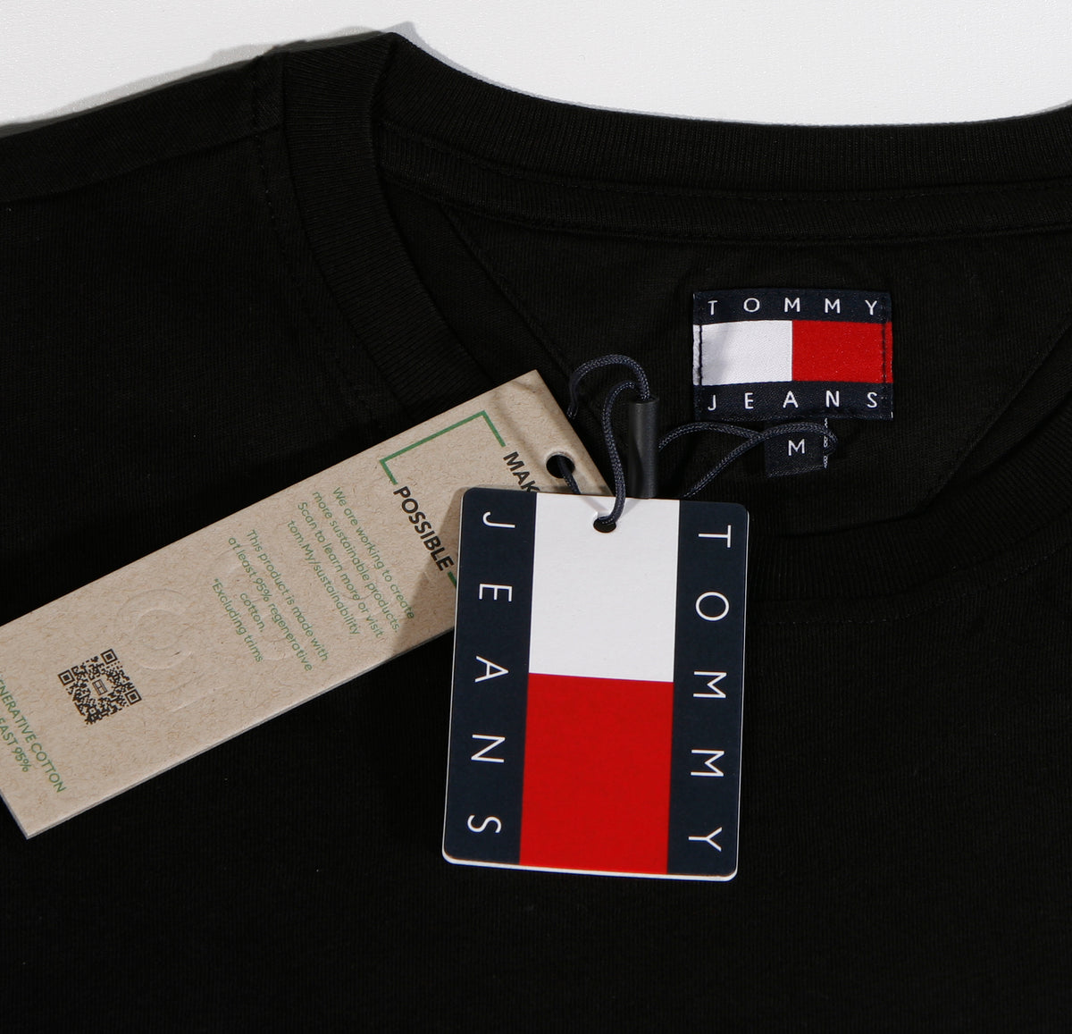TOMMY HILFIGER T-Shirts Kurzarm Baumwolle TOMMY JEANS DM0DM20740 BDS Schwarz