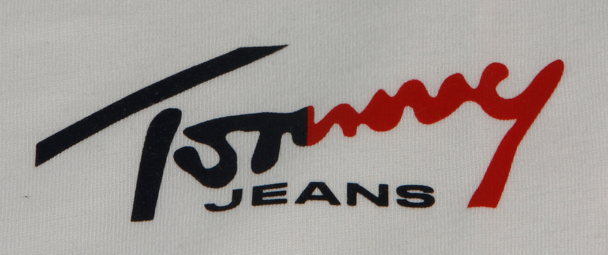 TOMMY HILFIGER T-Shirts Kurzarm Baumwolle TOMMY JEANS DM0DM22538 YBL Cremefarben
