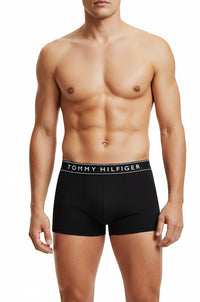 3er Pack TOMMY HILFIGER Boxershorts Cotton Stretch Baumwolle UM-3520-OWE Schwarz