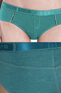DIESEL Hipster Underpants Cotton Stretch Jeans Grün CPB6-00CADZ-8DM