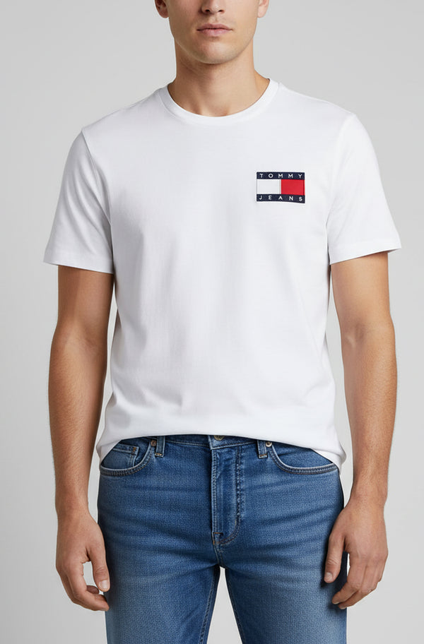 TOMMY HILFIGER T-Shirts Kurzarm Baumwolle TOMMY JEANS DM0DM20740-BIYBR Weiß