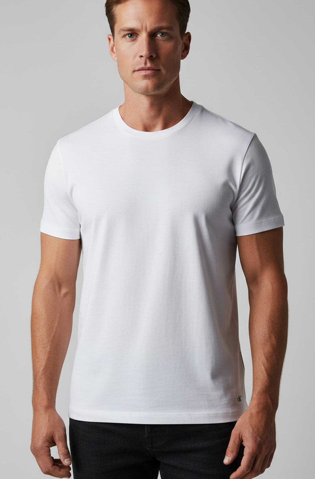 3er Pack CALVIN KLEIN Herren Kurzarm T-Shirts Rundhals Baumwolle LV00NB4051-100