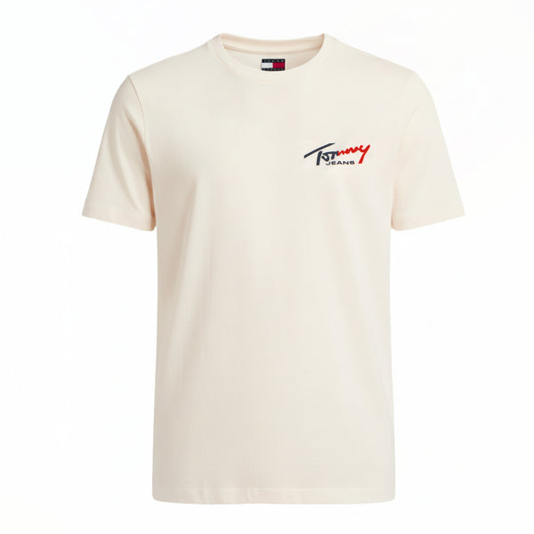 TOMMY HILFIGER T-Shirts Kurzarm Baumwolle TOMMY JEANS DM0DM22538 YBH Cremefarben