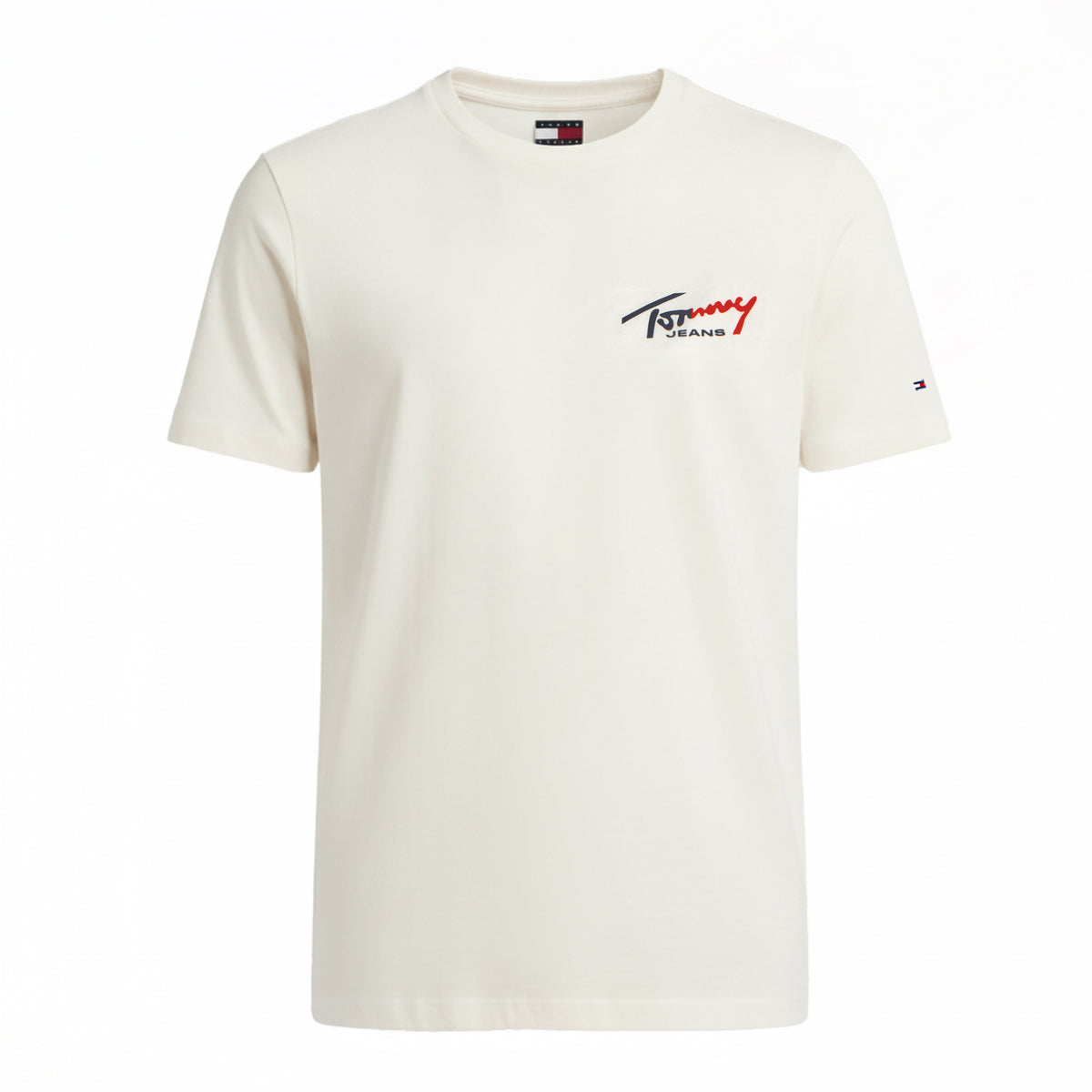 TOMMY HILFIGER T-Shirts Kurzarm Baumwolle TOMMY JEANS DM0DM22538 YBL Cremefarben