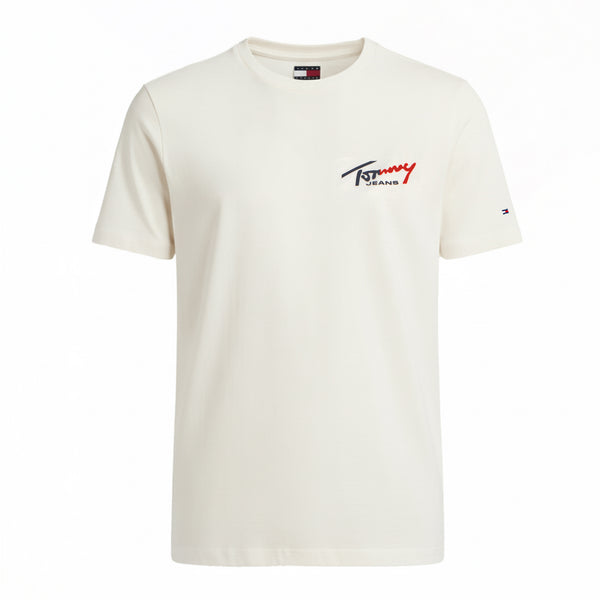 TOMMY HILFIGER T-Shirts Kurzarm Baumwolle TOMMY JEANS DM0DM22538 YBL Cremefarben