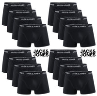 JACK & JONES Boxershorts Baumwolle Unterhose Unterwäsche Paket Boxer Schwarz