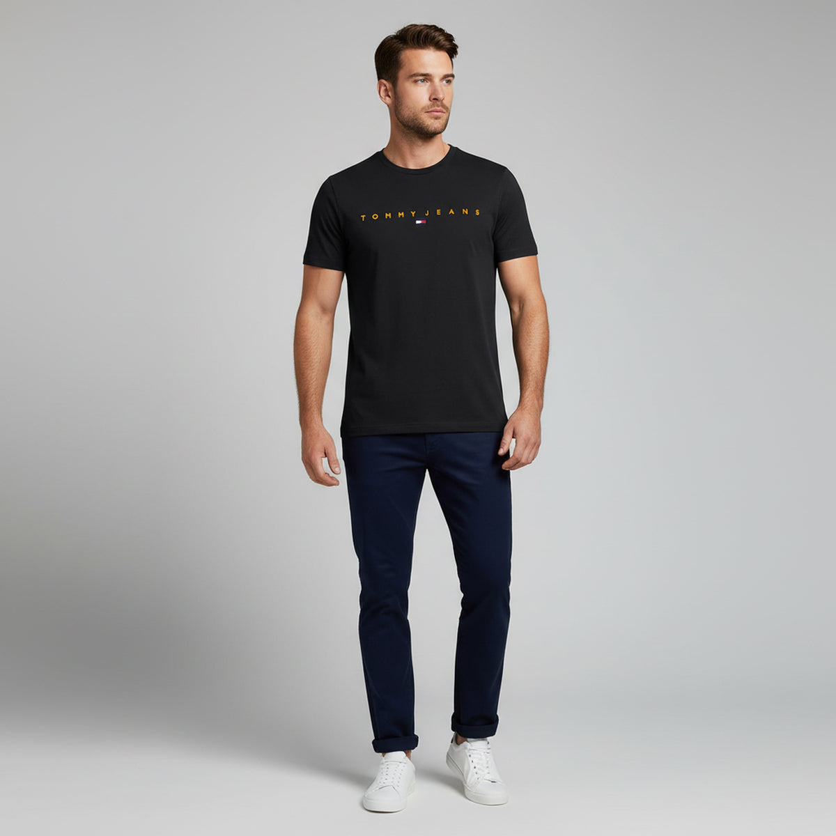 TOMMY HILFIGER T-Shirts Kurzarm Baumwolle TOMMY JEANS DM0DM20744 SEV Black