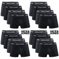 JACK & JONES Boxershorts Baumwolle Elasthan Unterhose Cotton Stretch Schwarz und Anthrazit