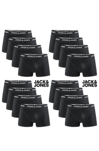JACK & JONES Boxershorts Baumwolle Unterhose Unterwäsche Paket Boxer Schwarz