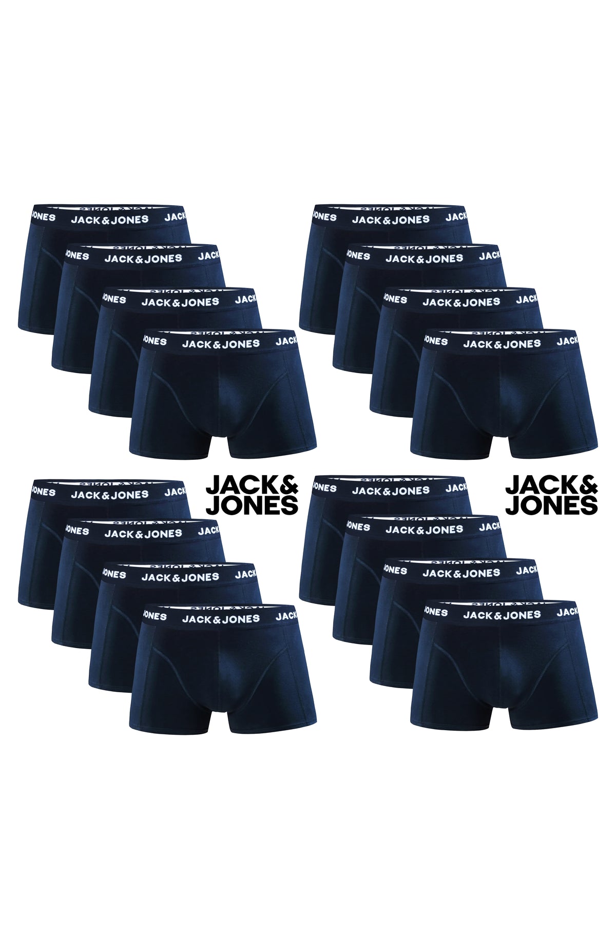 JACK & JONES Boxershorts Baumwolle Unterhose Unterwäsche Paket Boxer Dunkelblau