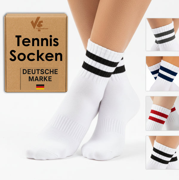 5 bis 50 Paar Sportsocken Herren Damen Tennissocken Baumwolle Weiß