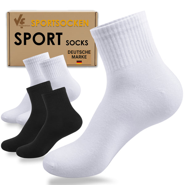 5 bis 50 Paar Sportsocken Herren Damen Tennissocken Socken Baumwolle Kurz Socken