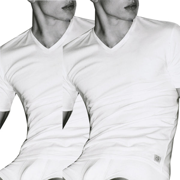 2er Pack Calvin Klein ONE T-Shirts Baumwolle Unterwäsche Unterhemd RUND-Neck