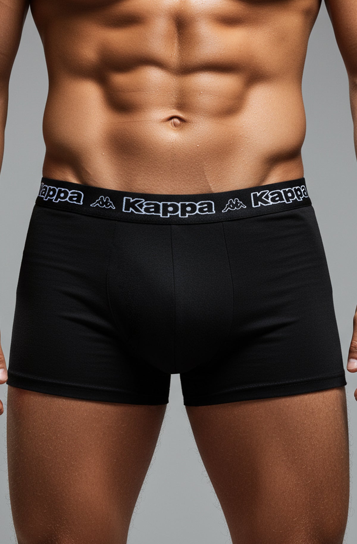 Kappa Boxershorts Retro Baumwolle Unterhose Unterwäsche Schwarz