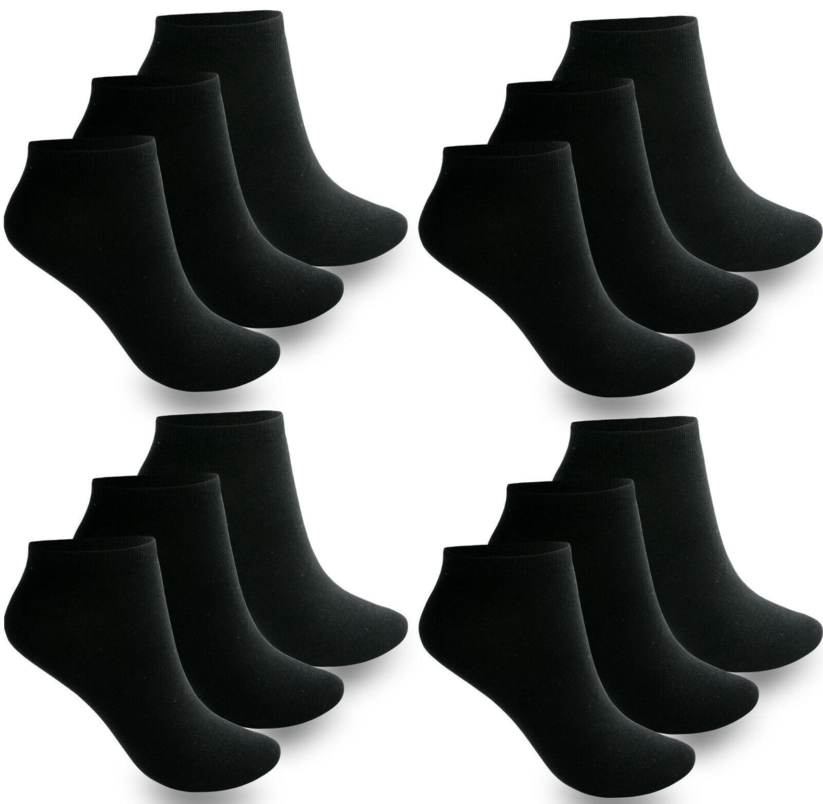 Sneacker Socken Freizeit Socken Herren Damen Baumwolle Schwarz Weiss YS