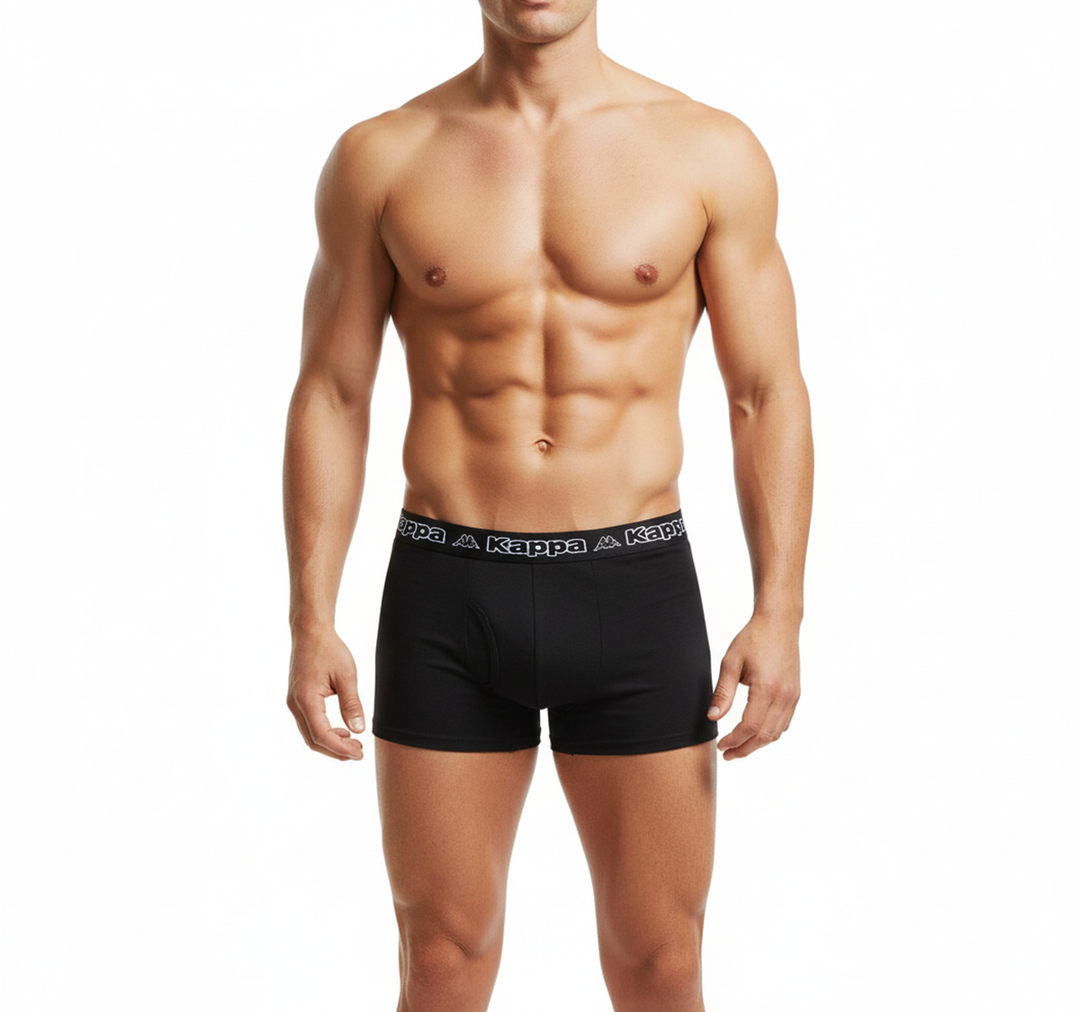 Kappa Boxershorts Retro Baumwolle Unterhose Unterwäsche Schwarz