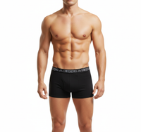 Kappa Boxershorts Retro Baumwolle Unterhose Unterwäsche Schwarz