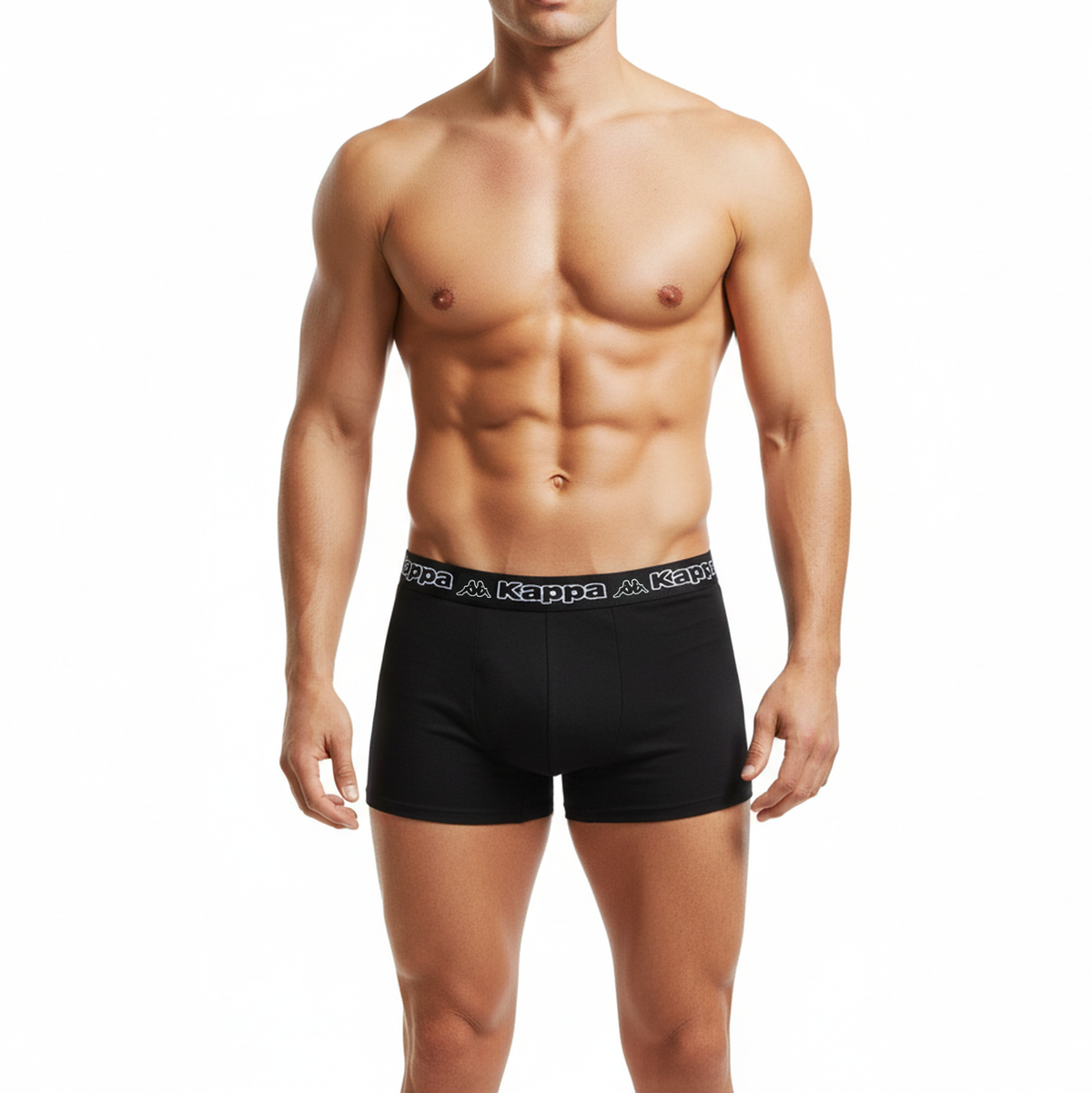 Kappa Boxershorts Retro Baumwolle Unterhose Unterwäsche Schwarz