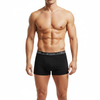 Kappa Boxershorts Retro Baumwolle Unterhose Unterwäsche Schwarz