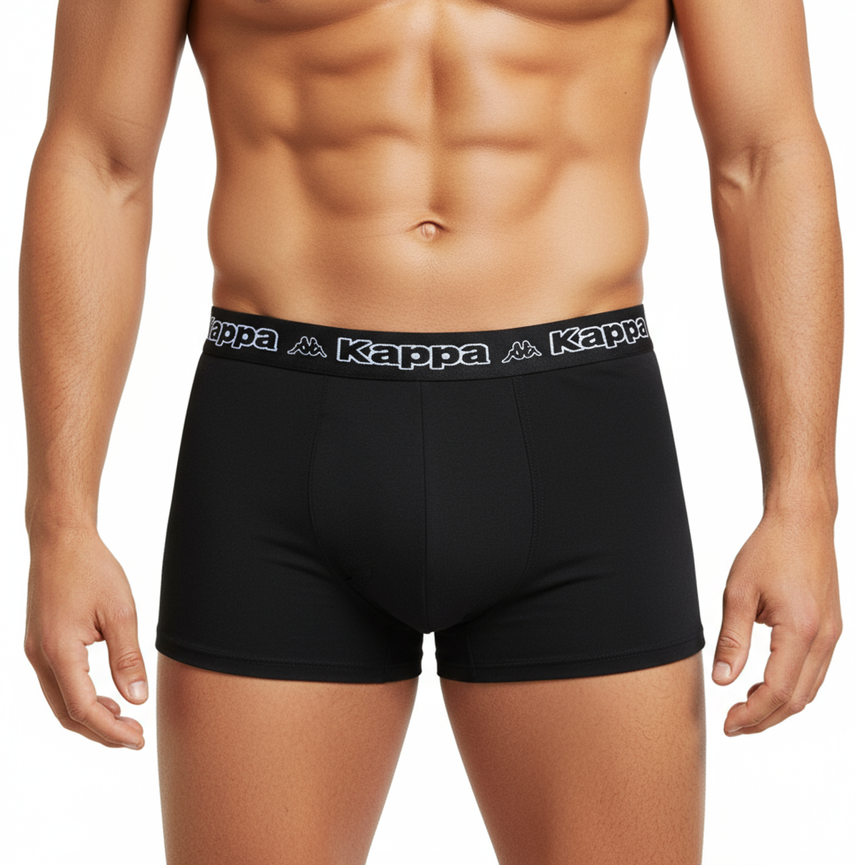 Kappa Boxershorts Retro Baumwolle Unterhose Unterwäsche Schwarz und Graumeliert