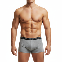 Kappa Boxershorts Retro Baumwolle Unterhose Unterwäsche Schwarz und Graumeliert