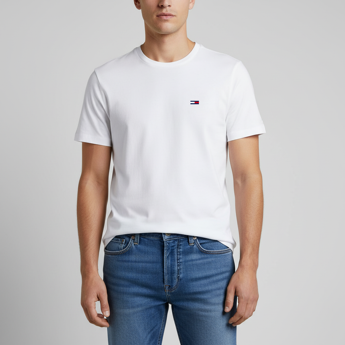 TOMMY HILFIGER T-Shirts Kurzarm Baumwolle TOMMY JEANS DM0DM04411-C44F782 Weiß