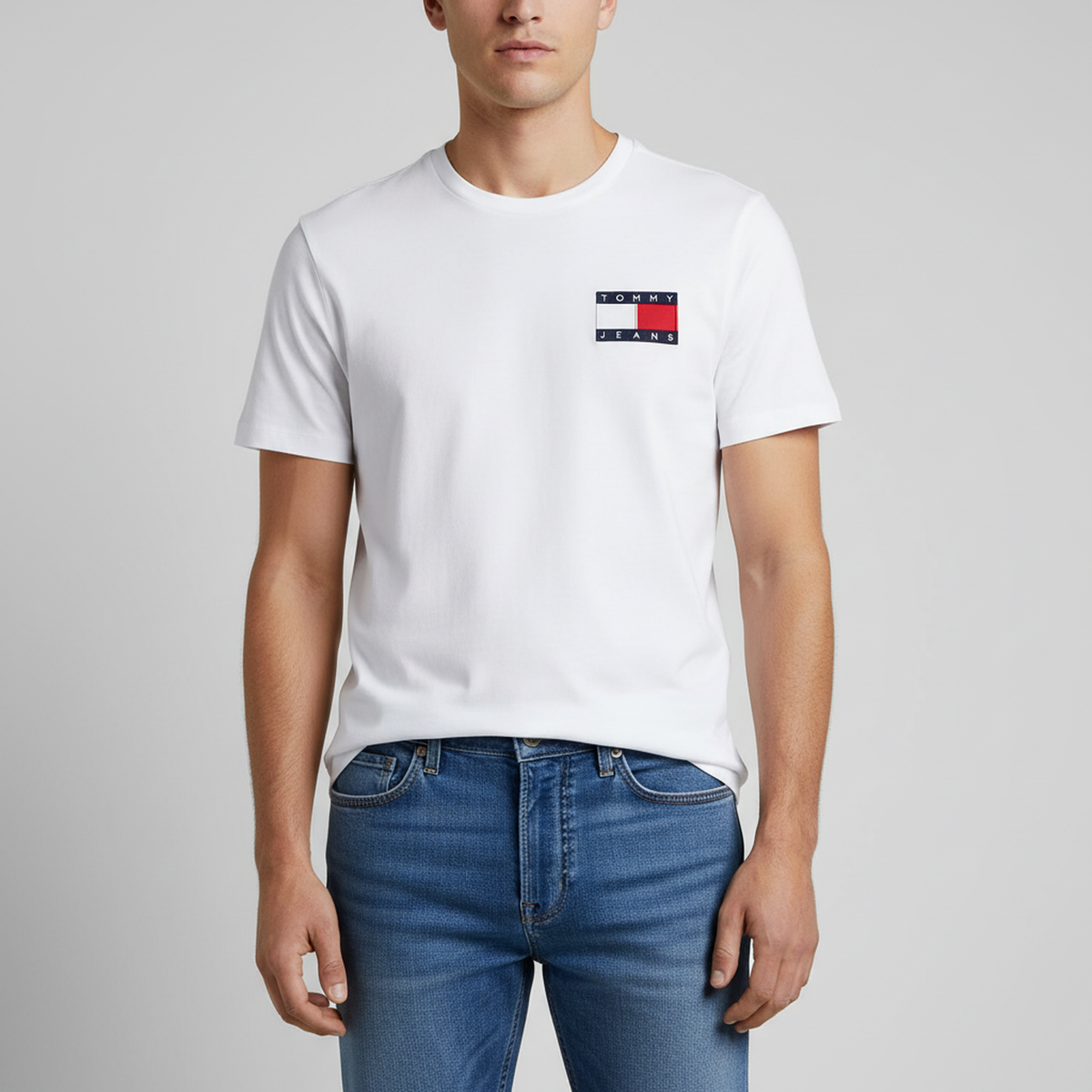 TOMMY HILFIGER T-Shirts Kurzarm Baumwolle TOMMY JEANS DM0DM20740 YBR Weiß