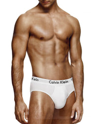 Calvin Klein 2er Pack Strecht Baumwolle Hip Briefs U2661G 100